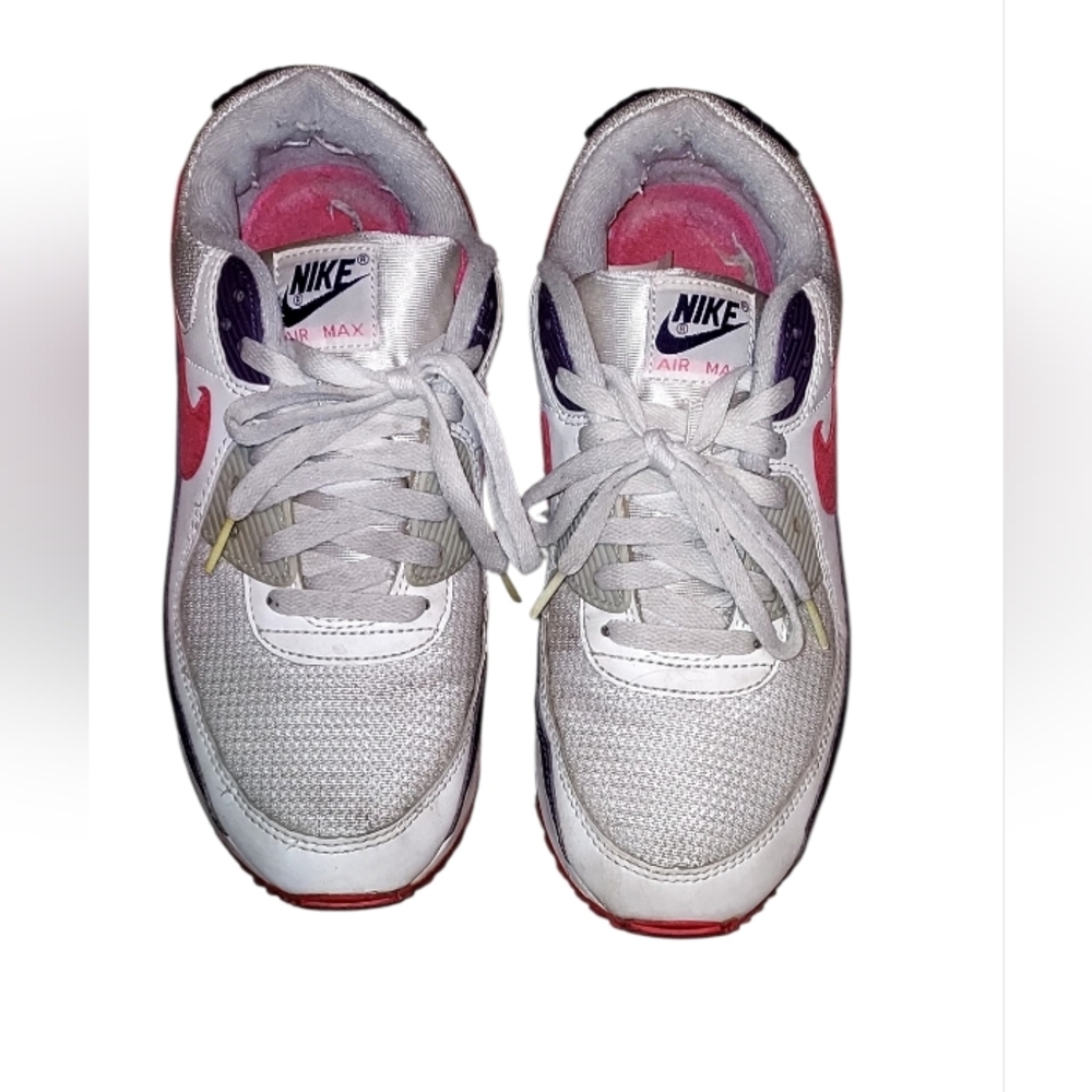 Nike White Pink Purple Air Max Sneakers - Picture 2 of 7